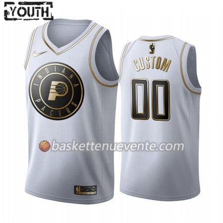Maillot Basket Indiana Pacers Personnalisé 2019-20 Nike Blanc Golden Edition Swingman - Enfant